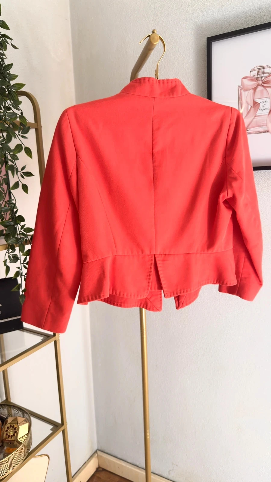 Mooie Korte Rode / Oranje Koraal Blazer 'Zara Basic' • L • TNC35 – photo 9